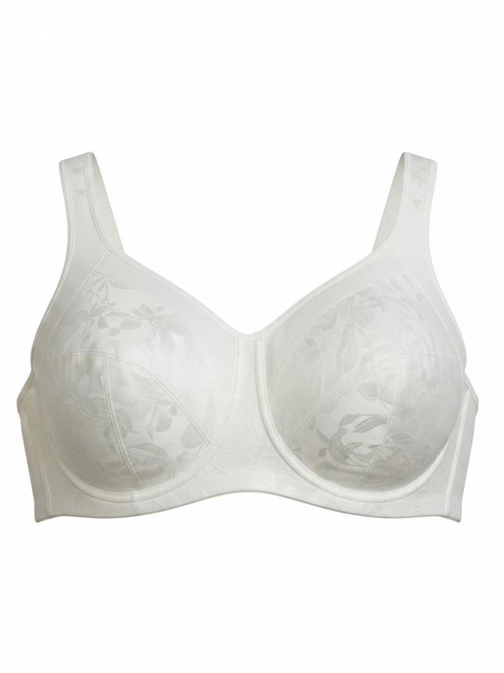 Elegant front close White Satin Bra with adjustable straps
